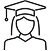 woman with a graduation cap